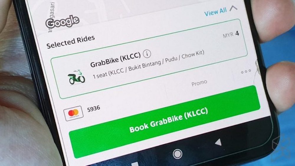 GrabBike is only providing motorcycle ride-hailing in the KLCC, Bukit Bintang, Pudu and Chow Kit areas for the moment. u00e2u20acu201d SoyaCincau pic
