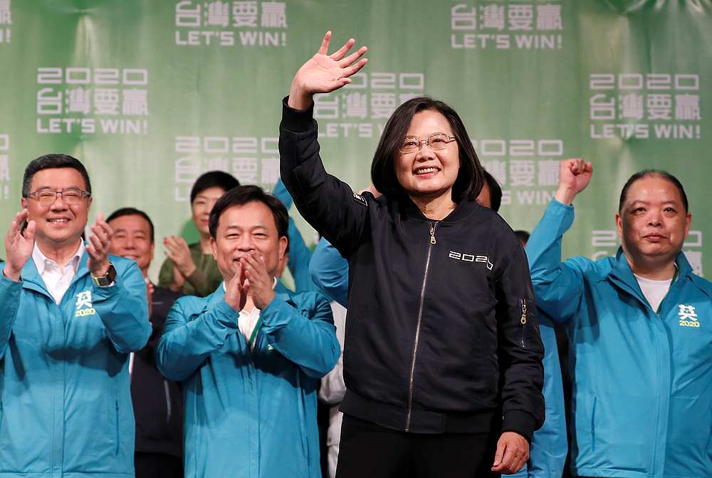 Incumbent Taiwan President Tsai Ing-wen waves to her supporters after her election victory at a rally, outside the Democratic Progressive Party (DPP) headquarters in Taipei January 11, 2020. u00e2u20acu201d Reuters pic