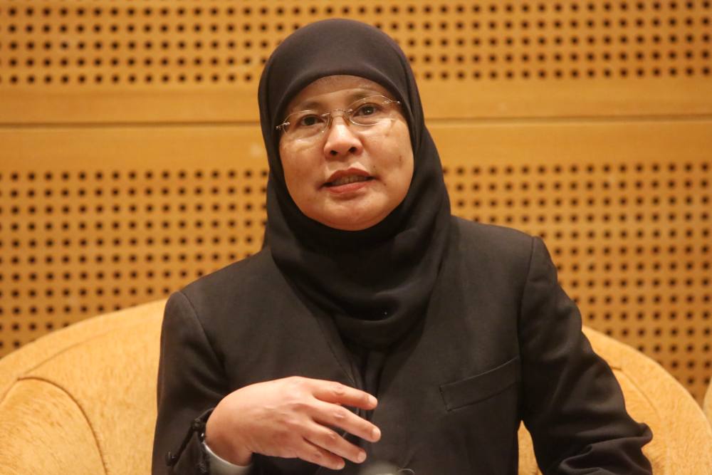 Chief Justice of Malaysia Tan Sri Tengku Maimun Tuan Mat speaks during a press conference in Putrajaya January 10, 2020. ― Picture by Choo Choy May