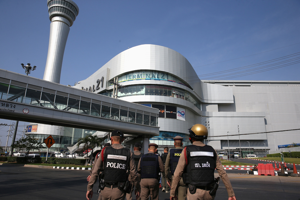 Thai security forces leave the Terminal 21 mall after completing their mission to stop a soldier on a rampage after a mass shooting, Nakhon Ratchasima February 9, 2020. u00e2u20acu201d Reuters pic