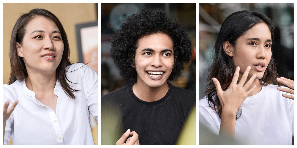 ‘Masam Manis’ features three actors, Lew, Sadiq and Mia. — Pictures by Miera Zulyana