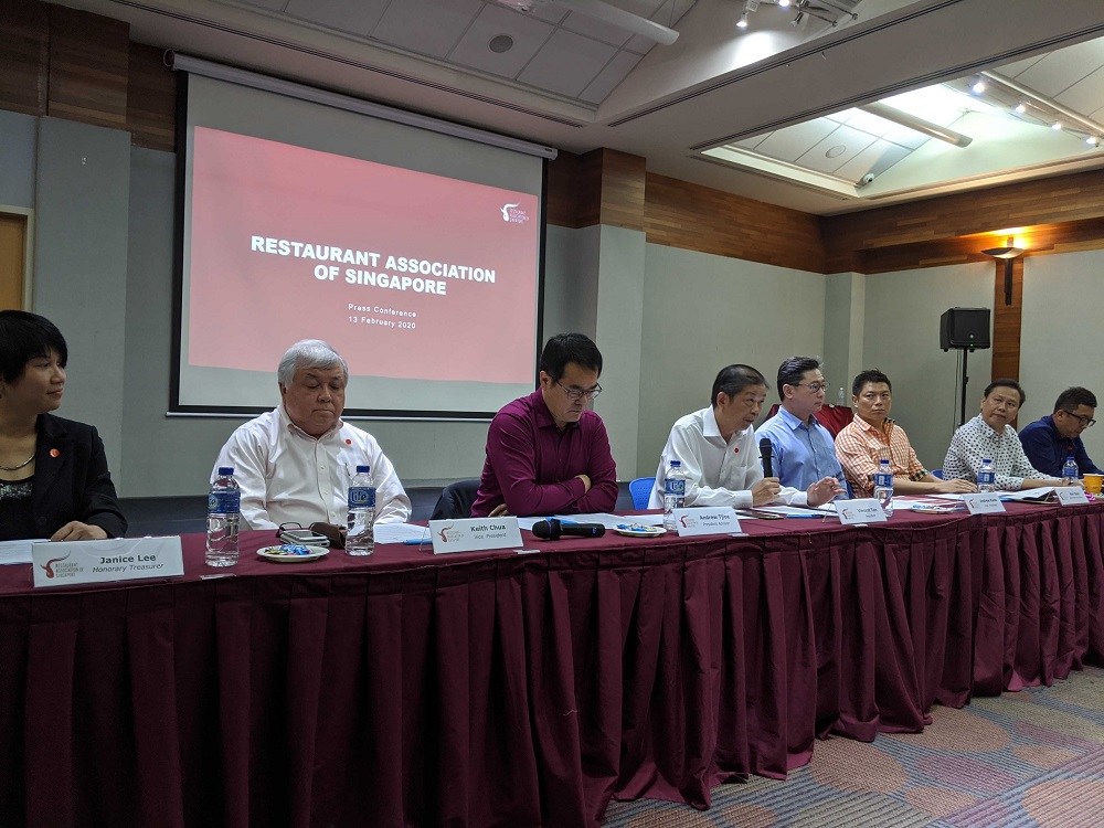The Restaurant Association of Singapore told reporters at a press conference that it is appealing to landlords and the Ministry of Trade and Industry for support to tide through the slump during the Covid-19 outbreak. — TODAY pic