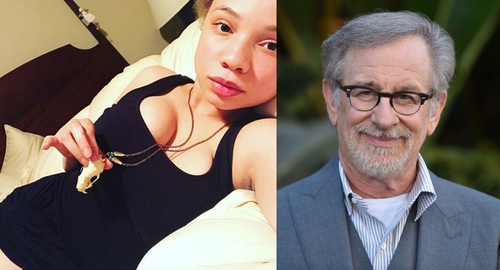 Mikaela Spielberg (left) said her father is supportive of her work and cares deeply for her well-being. u00e2u20acu201d Pictures via Instagram/vandal_princess and AFP