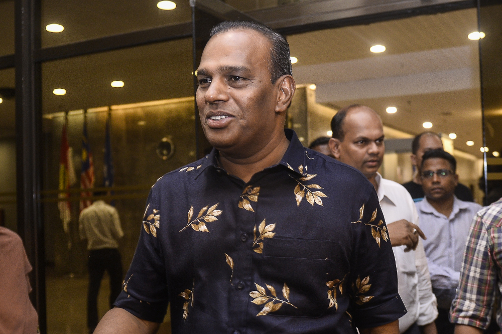 MIC deputy president and Tapah MP M. Saravanan speaks to reporters at PWTC February 24, 2020. u00e2u20acu201d Picture by Miera Zulyana