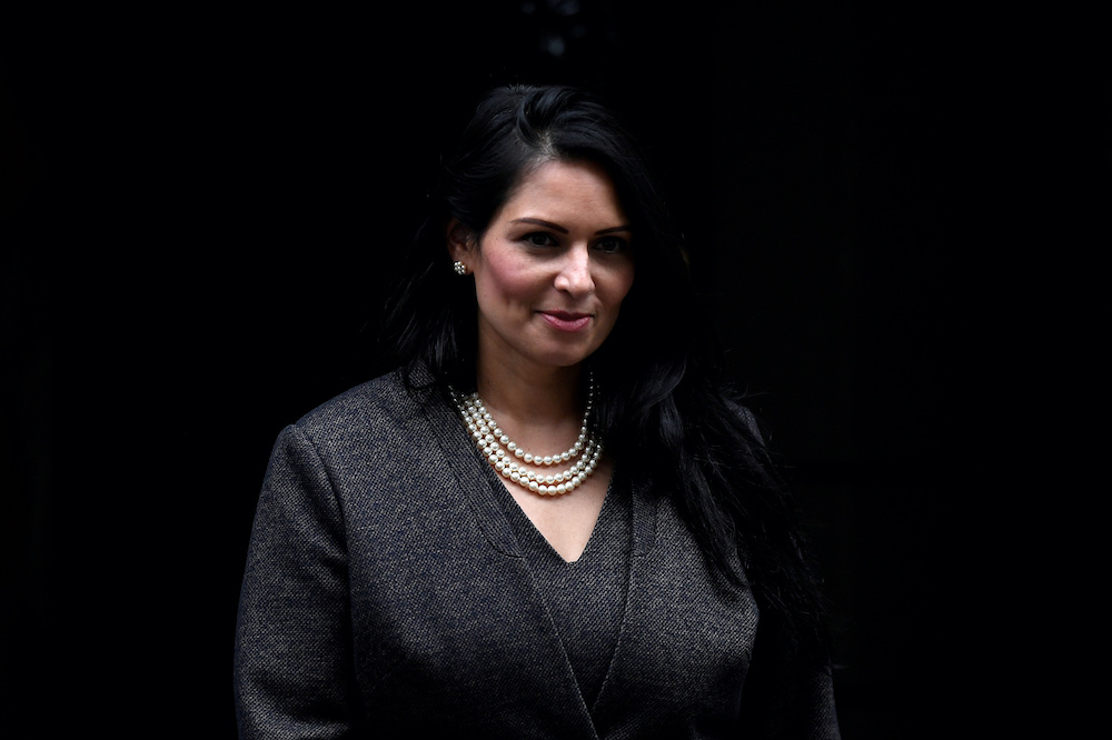File photo of Britainu00e2u20acu2122s Home Secretary Priti Patel leaving Downing Street in London, Britain February 13, 2020. u00e2u20acu201d Reuters pic