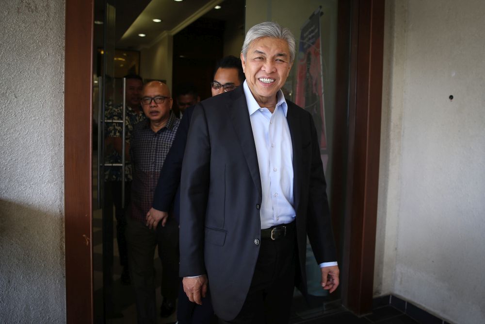 Datuk Seri Ahmad Zahid Hamidi is pictured at the Kuala Lumpur High Court February 20, 2020. u00e2u20acu201d Picture by Yusof Mat Isa