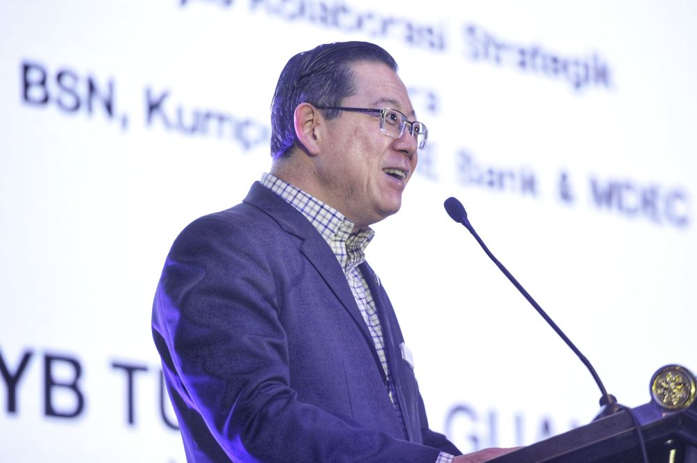 Finance Minister Lim Guan Eng delivers his speech during MDEC and BSN's SME event in Cyberjaya February 17, 2020. u00e2u20acu201d Picture by Shafwan Zaidon