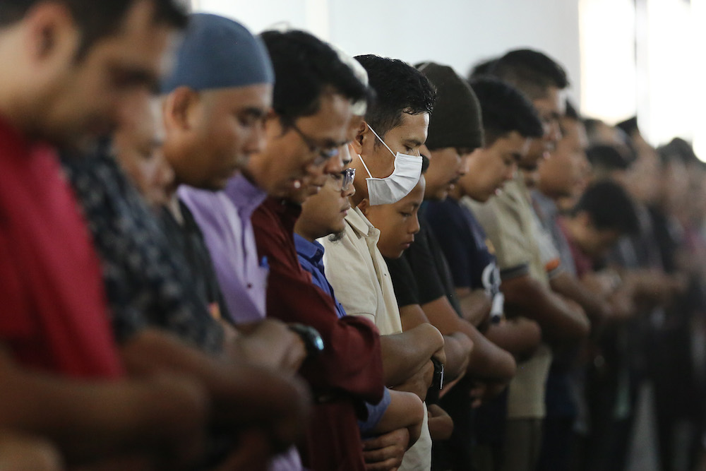 State Local Government and Housing Minister Datuk Masidi Manjun said the permission was subject to several conditions, including not having more than 15 people at a time for congregational obligatory prayers while for Friday prayers, it should not exceed 45 congregants. — Picture by Yusof Mat Isa