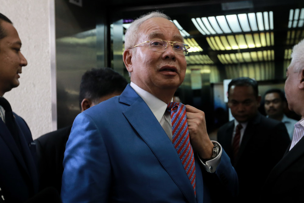 Datuk Seri Najib Razak is pictured at Kuala Lumpur High Court March 10, 2020. u00e2u20acu201d Picture by Ahmad Zamzahuri