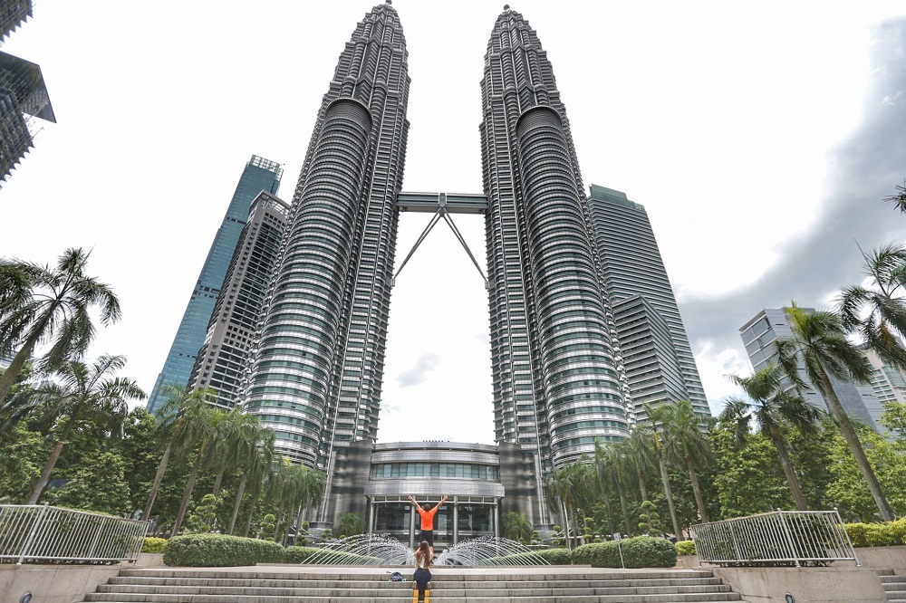 A view of the Petronas Twin Tower in Kuala Lumpur March 14, 2020. The iconic landmark received fewer visitors today amid the Covid-19 pandemic. u00e2u20acu201d Picture by Ahmad Zamzahuri