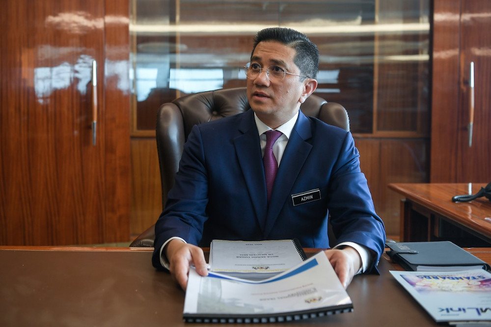 International Trade and Industry Minister Datuk Seri Mohamed Azmin Ali begins his official duty at the ministry in Kuala Lumpur March 11, 2020. u00e2u20acu201d Bernama pic 