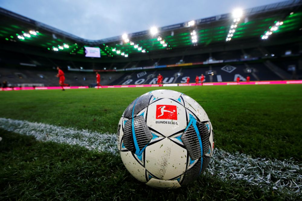 A general view of a Bundesliga match ball during the warm up before the game between Borussia Moenchengladbach and FC Cologne in Moenchengladbach March 11, 2020. u00e2u20acu201d Reuters pic