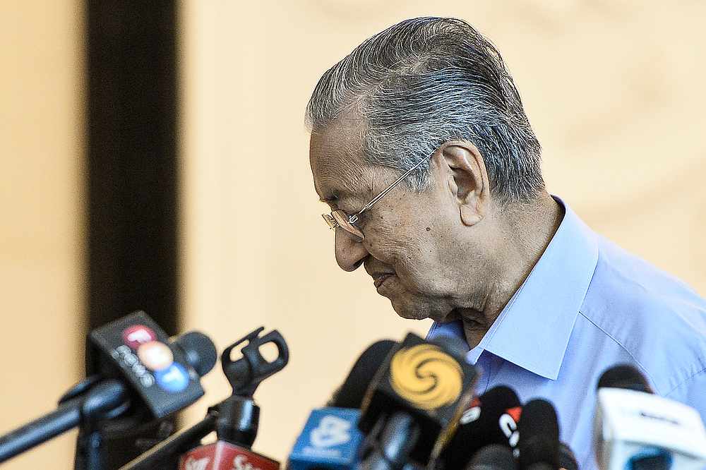 Former Prime Minister Tun Dr Mahathir Mohammad speaks during press conference in Yayasan Al-Bukhary, Kuala Lumpur March 1, 2020. u00e2u20acu201d Picture by Miera Zulyana