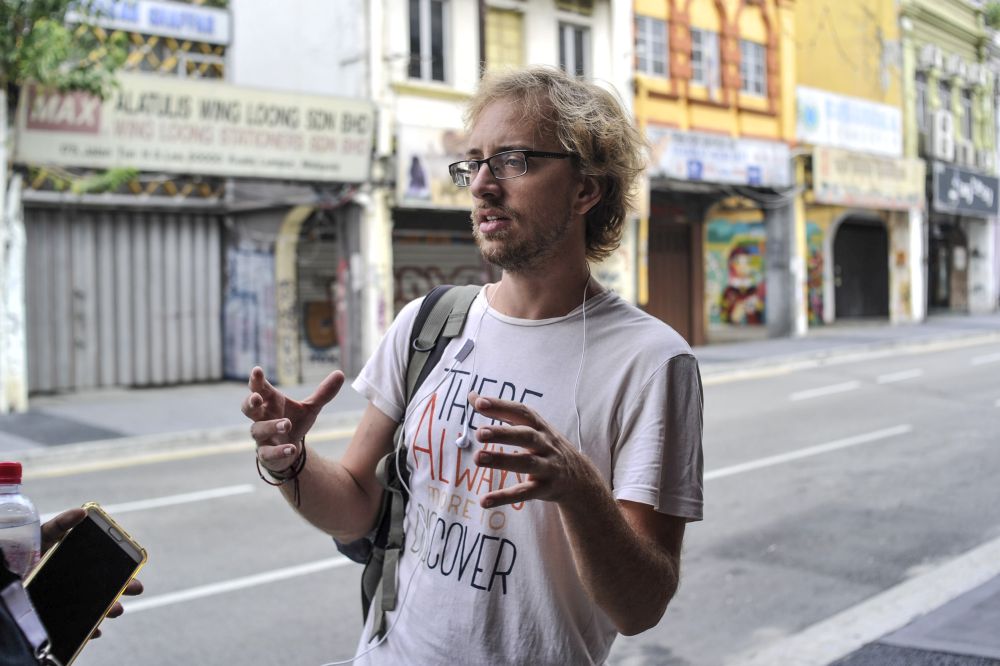 Frenchman Charles Da Natale, who has been travelling for a year, loves Malaysia for its diverse culture. u00e2u20acu201d Picture by Shazwan Zaidon