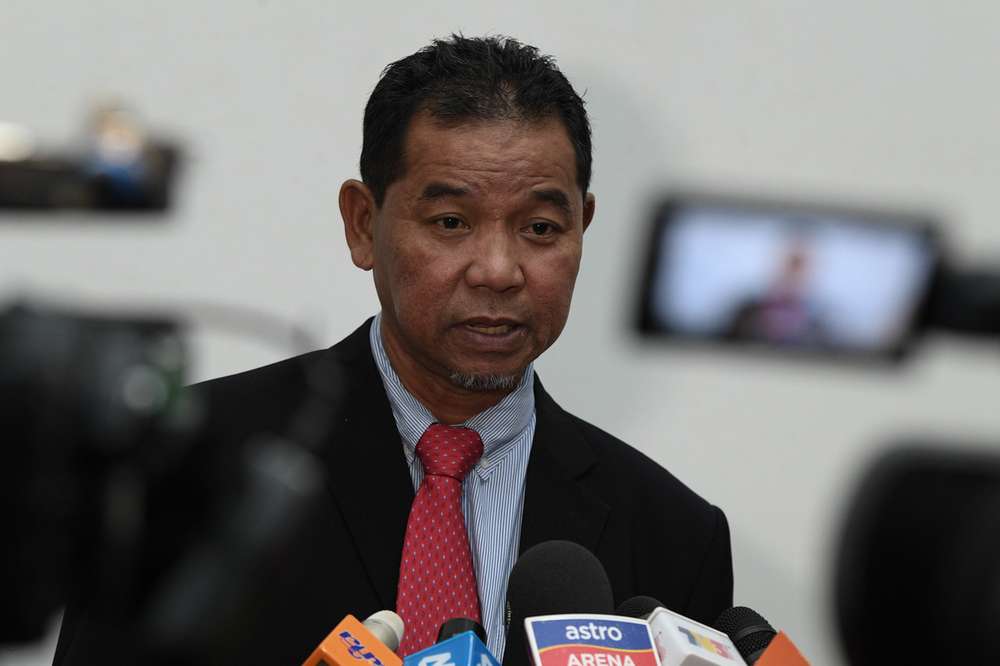 NSC director-general Datuk Ahmad Shapawi Ismail holds a press conference after briefing on the participation of national athletes in overseas tournaments following the spread of the COVID-19 at the National Sports Council, Kuala Lumpur. u00e2u20acu201d Bernama pic