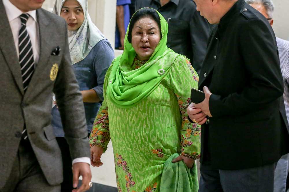 Datin Seri Rosmah Mansor is pictured at the Kuala Lumpur High Court March 11, 2020. ― Picture by Firdaus Latif