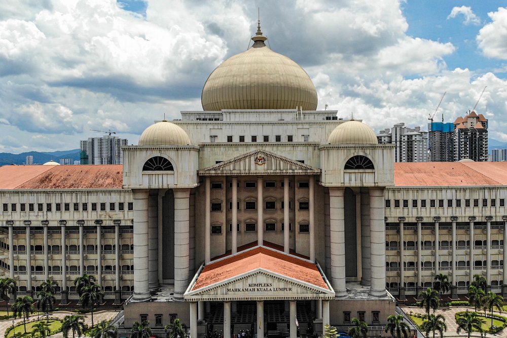 An aerial view of the Kuala Lumpur High Court April 23, 2020. — Picture by Hari Anggara