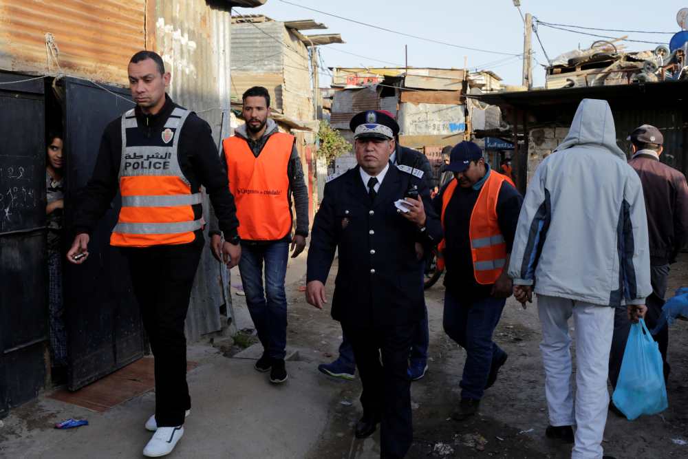 Police officers patrol streets, following the coronavirus disease outbreak, on the outskirts of Casablanca, Morocco March 25, 2020. u00e2u20acu2022 Reuters pic