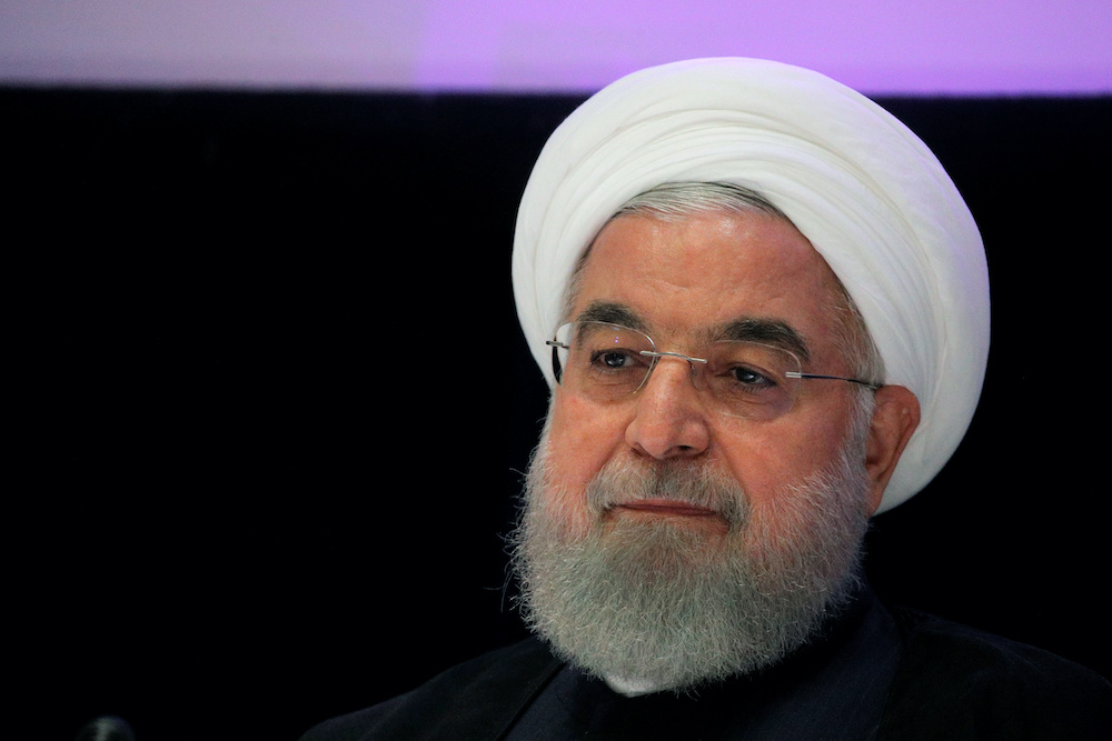 File photo of Iranian President Hassan Rouhani speaking at a news conference on the side-lines of the United Nations General Assembly in New York, US, September 26, 2019. u00e2u20acu201d Reuters pic