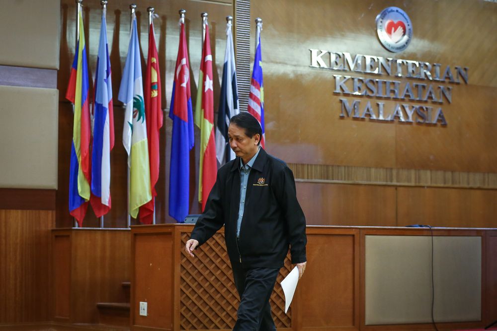 Health director-general Datuk Dr Noor Hisham Abdullah arriving to give a press conference at the Health Ministry in Putrajaya, April 4, 2020. u00e2u20acu201d Picture by Yusof Mat Isa
