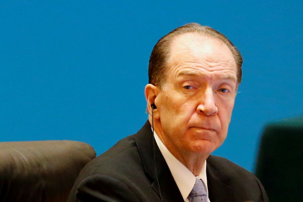 World Bank President David Malpass called on leaders of the Group of 20 rich nations to speed up work on debt restructuring for low-income countries. — Reuters pic
