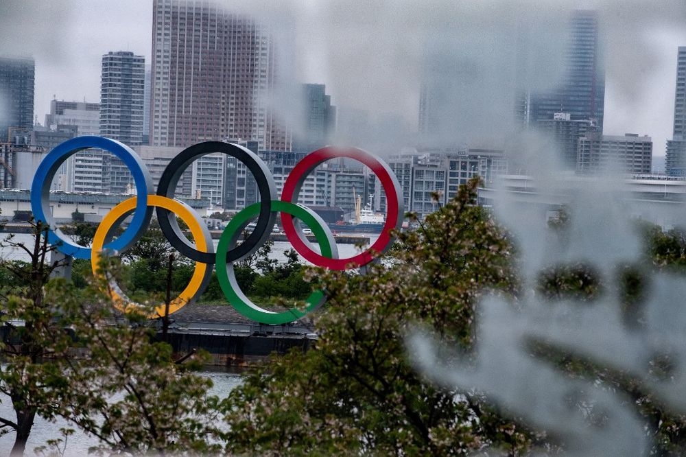A general view shows the Olympic Rings at Odaiba waterfront in Tokyo, April 20, 2020. A Japanese expert who has criticised the countryu00e2u20acu2122s response to the coronavirus warned that he is u00e2u20acu02dcpessimisticu00e2u20acu2122 that the postponed Olympics can be held even in 2021