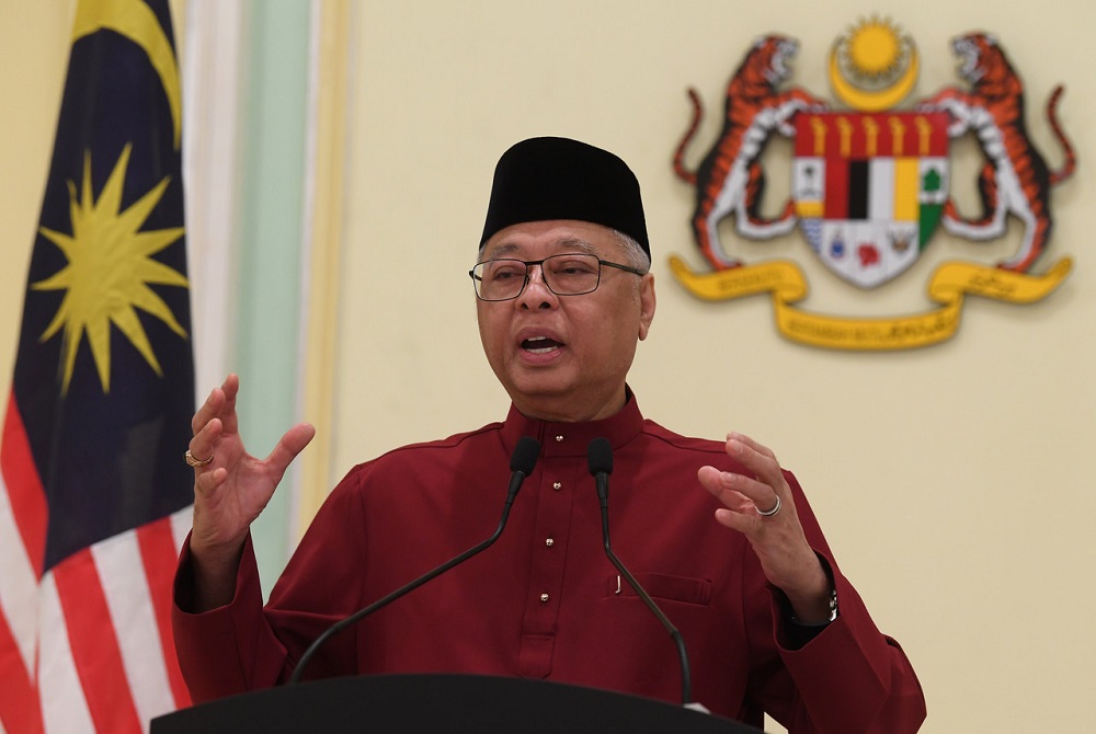 Senior Minister Datuk Seri Ismail Sabri Yaakob speaks during a press conference in Putrajaya May 22, 2020. — Bernama pic