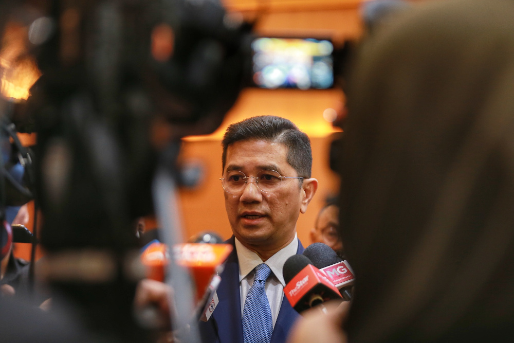 Datuk Seri Mohamed Azmin Ali said the outlook for 2021 is expected to be better as the World Bank and International Monetary Fund (IMF) forecast that global growth will rebound by 4.0 per cent and 5.5 per cent, respectively. — Picture by Ahmad Zamzahuri