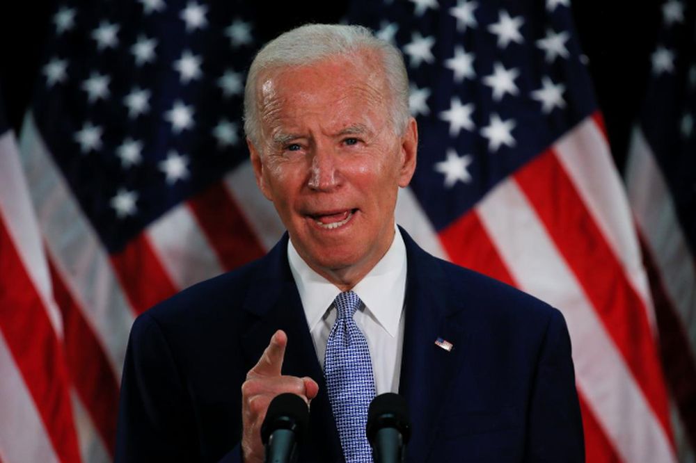 US Democratic presidential candidate and former Vice President Joe Biden speaks during a campaign event about the US economy at Delaware State University in Dover, Delaware, US, June 5, 2020. u00e2u20acu201d Reuters pic