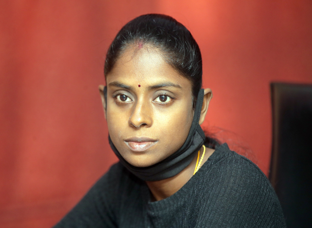 YouTuber S. Pavithra is seen at the press conference after being chosen as Ipohu00e2u20acu2122s icon July 20, 2020. u00e2u20acu201d Picture by Farhan Najib