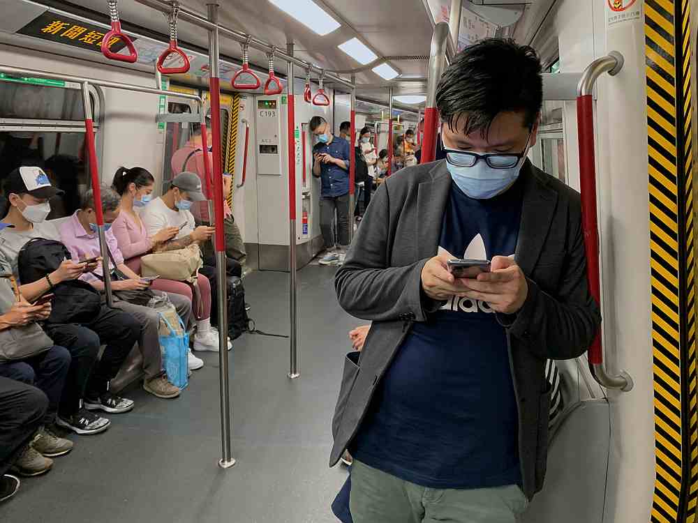 Passengers wear surgical masks in an MTR train, following the outbreak of Covid-19 in Hong Kong July 13, 2020. u00e2u20acu201d Reuters  picn