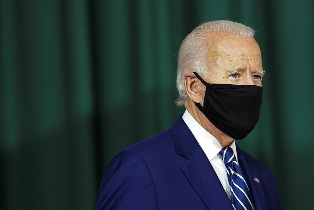 Democratic US presidential candidate Joe Biden arrives to speak about his economic recovery plan in New Castle, Delaware July 21, 2020. u00e2u20acu201d Reuters pic