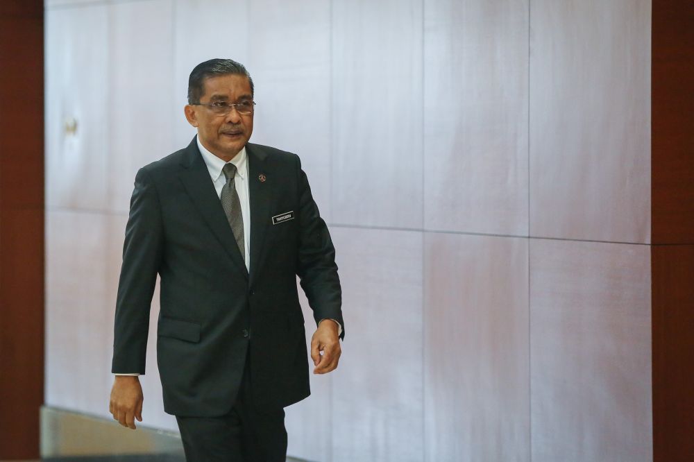 Law Minister Datuk Seri Takiyuddin Hassan is pictured at Parliament in Kuala Lumpur July 14, 2020. u00e2u20acu201d Picture by Yusof Mat Isa