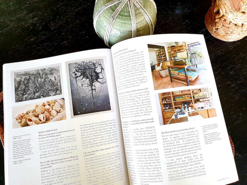 The book has pictures of their work spaces as well. — Picture courtesy of Shalini Ganendra