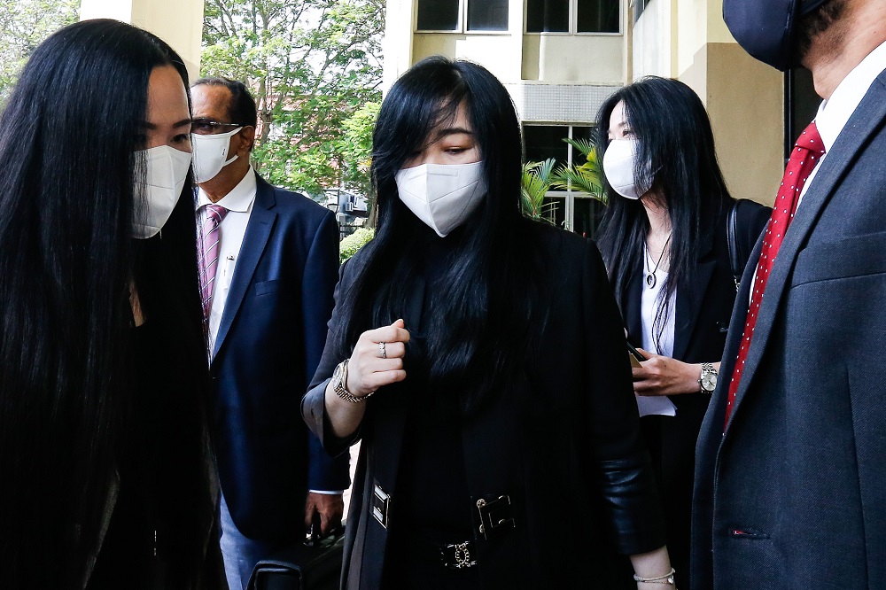 Businesswoman Phang Li Koon is seen leaving the Butterworth Courth Complex August 11, 2020. 