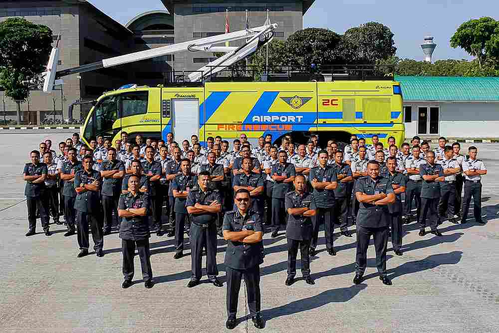 You will have an opportunity to take pictures with these men when you sign up for Malaysia Airports' 'Airport Staycation' this weekend. u00e2u20acu201d Photo via Facebook/  Airport Fire and Rescue Service-AFRS, KLIA