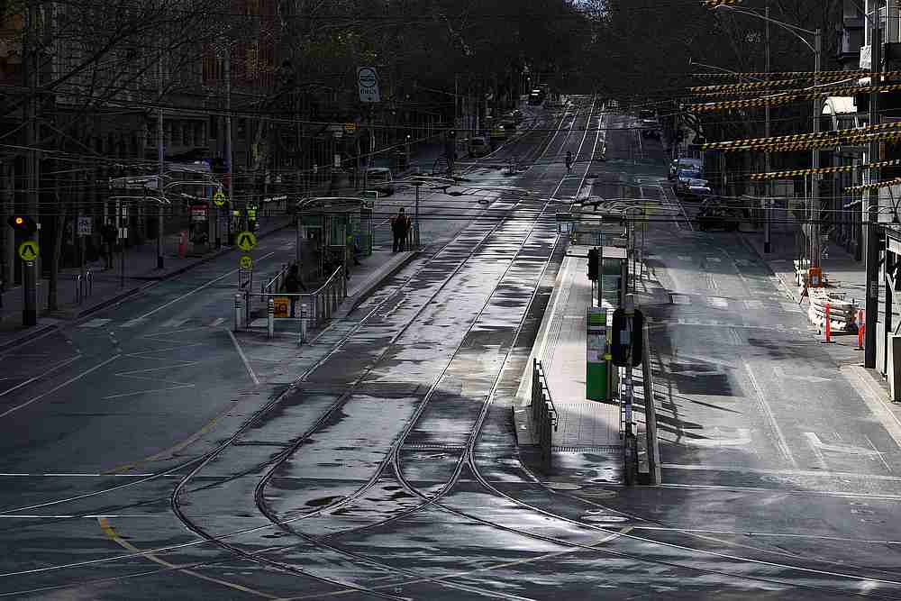 A general view along Bourke Street in Melbourne, Australia August 12, 2020. u00e2u20acu201d AAP Image via Reuters