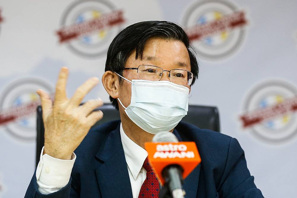 Penang Chief Minister Chow Kon Yeow speaks to the press on the closure of Pg Care Apps during the press conference at Komtar, Penang August 5, 2020. u00e2u20acu201d Picture by Sayuti Zainudin