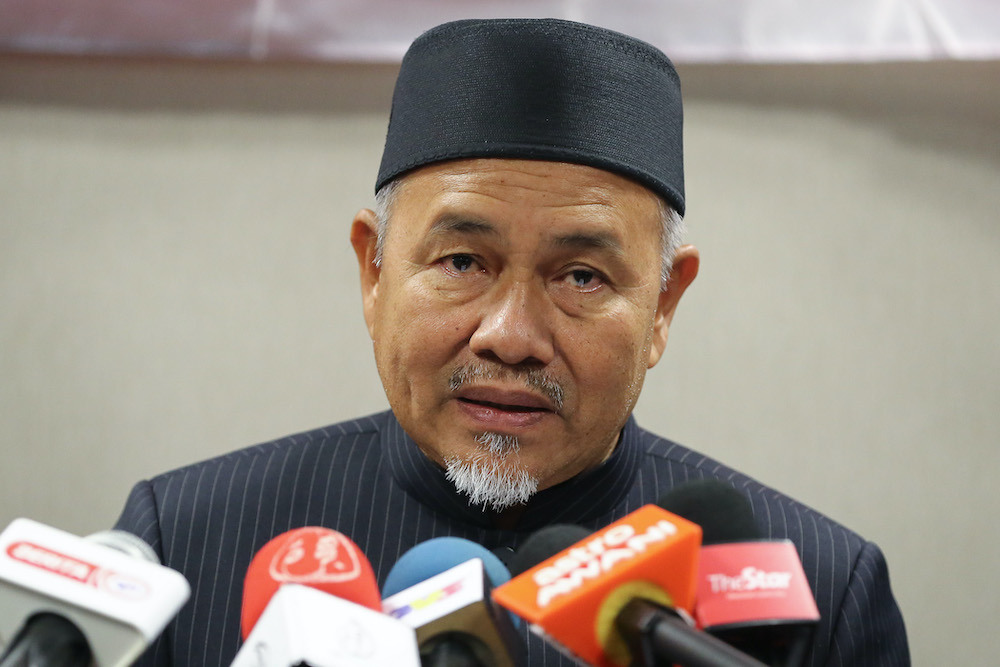 Environment and Water Minister Datuk Tuan Ibrahim Tuan Man speaks during a press conference at its ministry in Putrajaya September 14, 2020. — Picture by Yusof Mat Isa