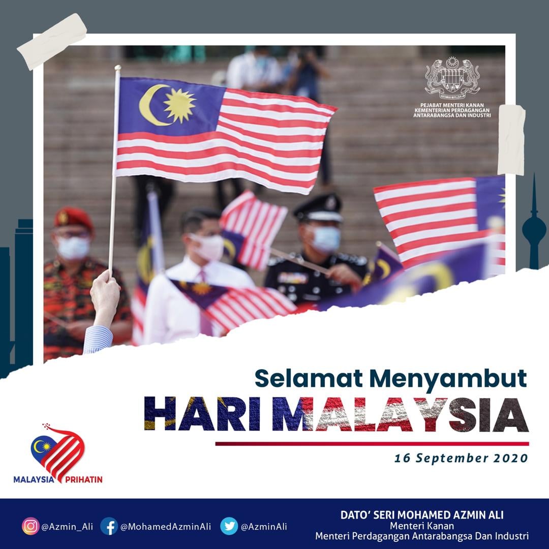 Senior Minister and International Trade and Industry Minister, Datuk Seri Mohamed Azmin Ali said that Malaysia Day celebrations commemorate the historic events of the establishment of the Federation of Malaysia. — Picture via Facebook