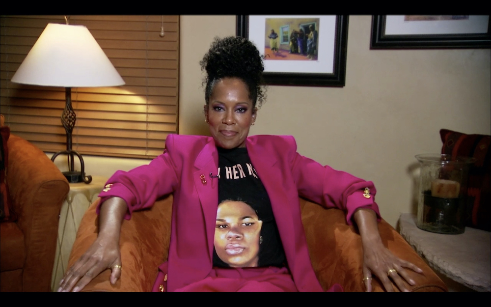 This handout screen shot released courtesy of American Broadcasting Companies, Inc/ABC shows US actress Regina King wearing a Breonna Taylor shirt during the 72nd Primetime Emmy Awards. — Handout via AFP 