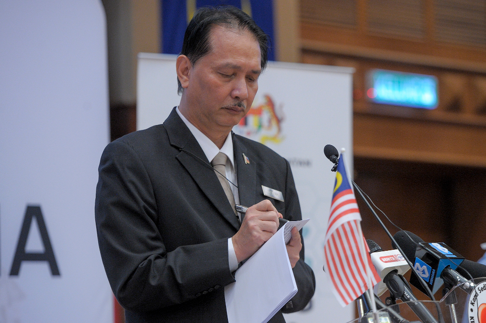 Health director-general Tan Sri Dr Noor Hisham Abdullah speaks at a press conference in Putrajaya September 10, 2020. — Picture by Shafwan Zaidon