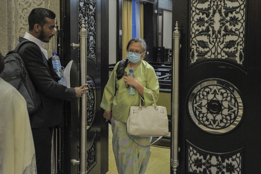 Sisters in Islam executive director Rozana Isa is pictured at the Palace of Justice in Putrajaya September 22, 2020. — Picture by Shafwan Zaidon