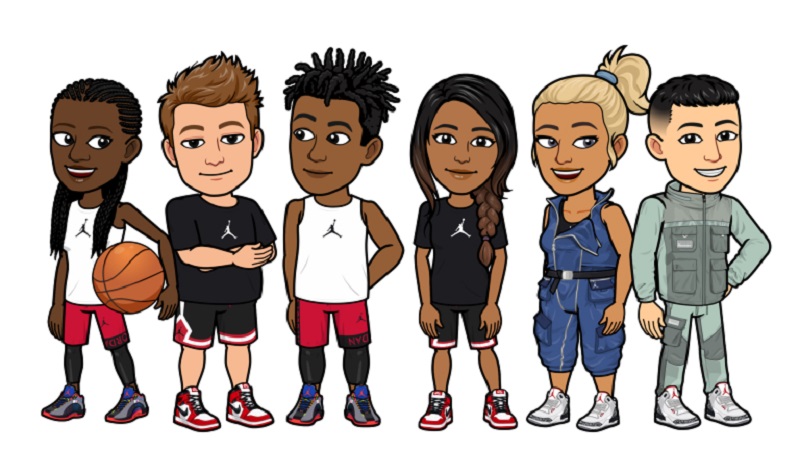 Examples of Snapchat avatars dressed in Jordan Brand. u00e2u20acu2022 Picture courtesy of Snap via AFP
