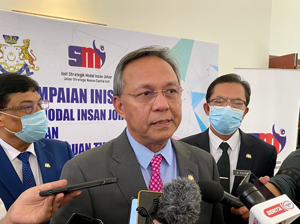 Johor Mentri Besar Datuk Hasni Mohammad said the Sri Ledang National Service Training Centre will be made the second Covid-19 Low-Risk Treatment and Quarantine Centre in the state. — Picture by Ben Tan