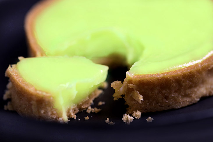 A small wedge of this pandan lemon tart will wake you right up! — Pictures by CK Lim