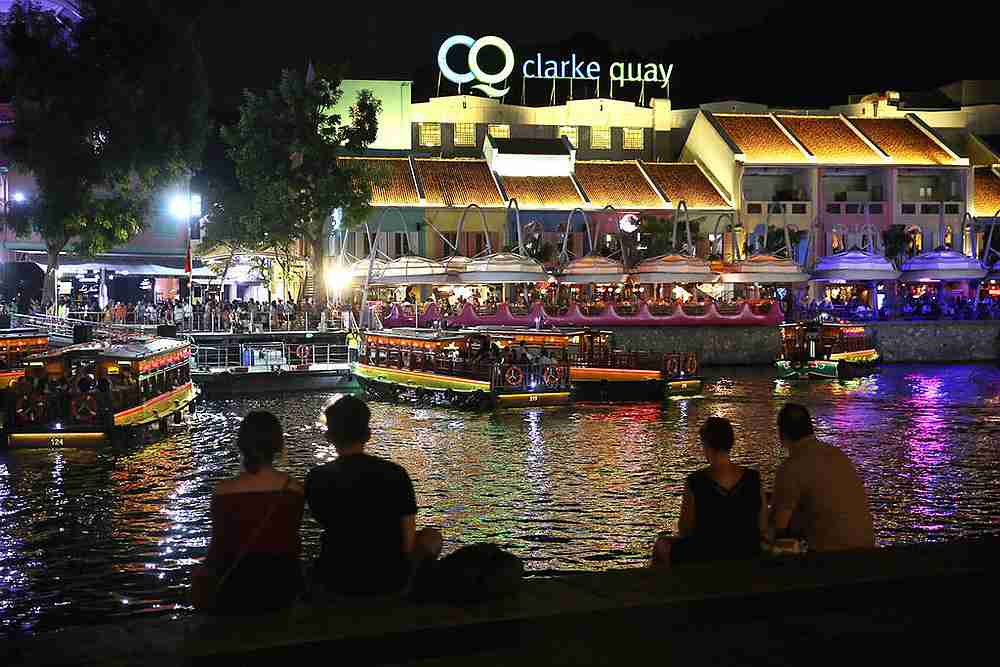 Clarke Quay, one of Singapore's once-vibrant nightlife precincts, during its heyday. u00e2u20acu201d TODAY pic