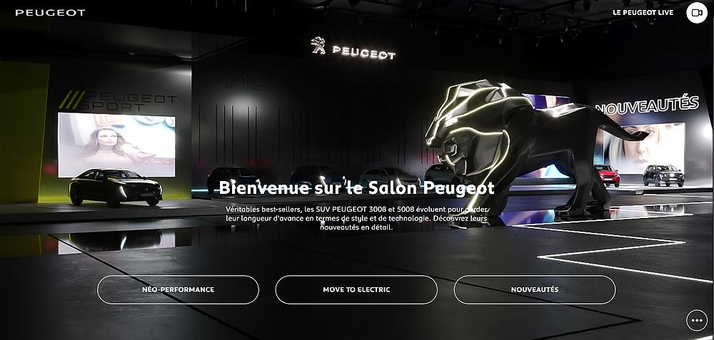 Peugeot inaugurated its first online show this week. u00e2u20acu201d Picture courtesy of Automobiles Peugeot via AFP