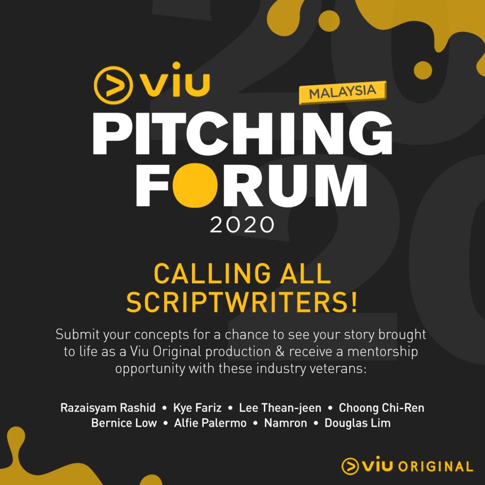 Viu Malaysia, through the Viu Pitching Forum, is looking for local scriptwriters and directors. u00e2u20acu201d Picture courtesy of Viu Malaysia