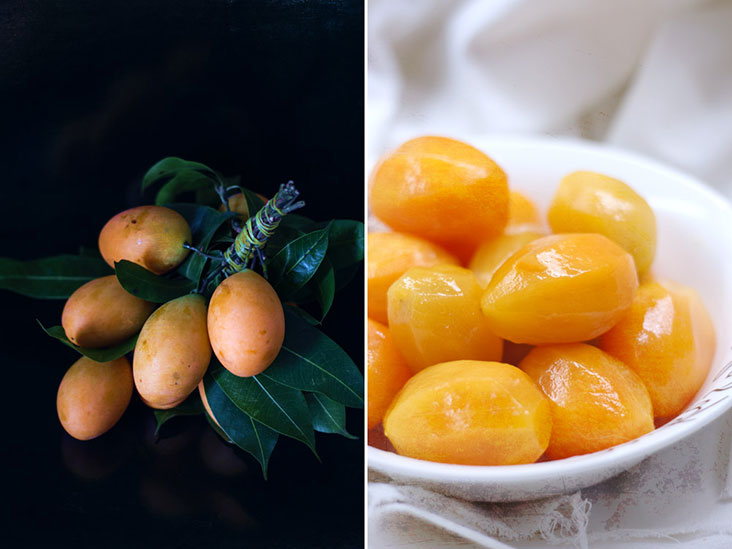 Marian plums (or 'mapraang' in Thai) make for a luscious version of 'loy kaew.'